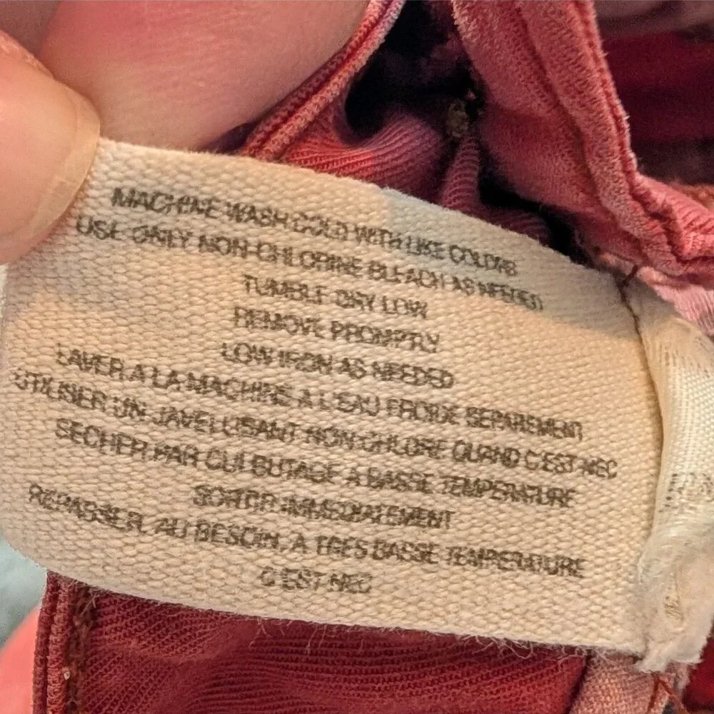 Daughters‎ Of The Liberation Red Cotton-Blend Straight-Leg Pants Size 10
